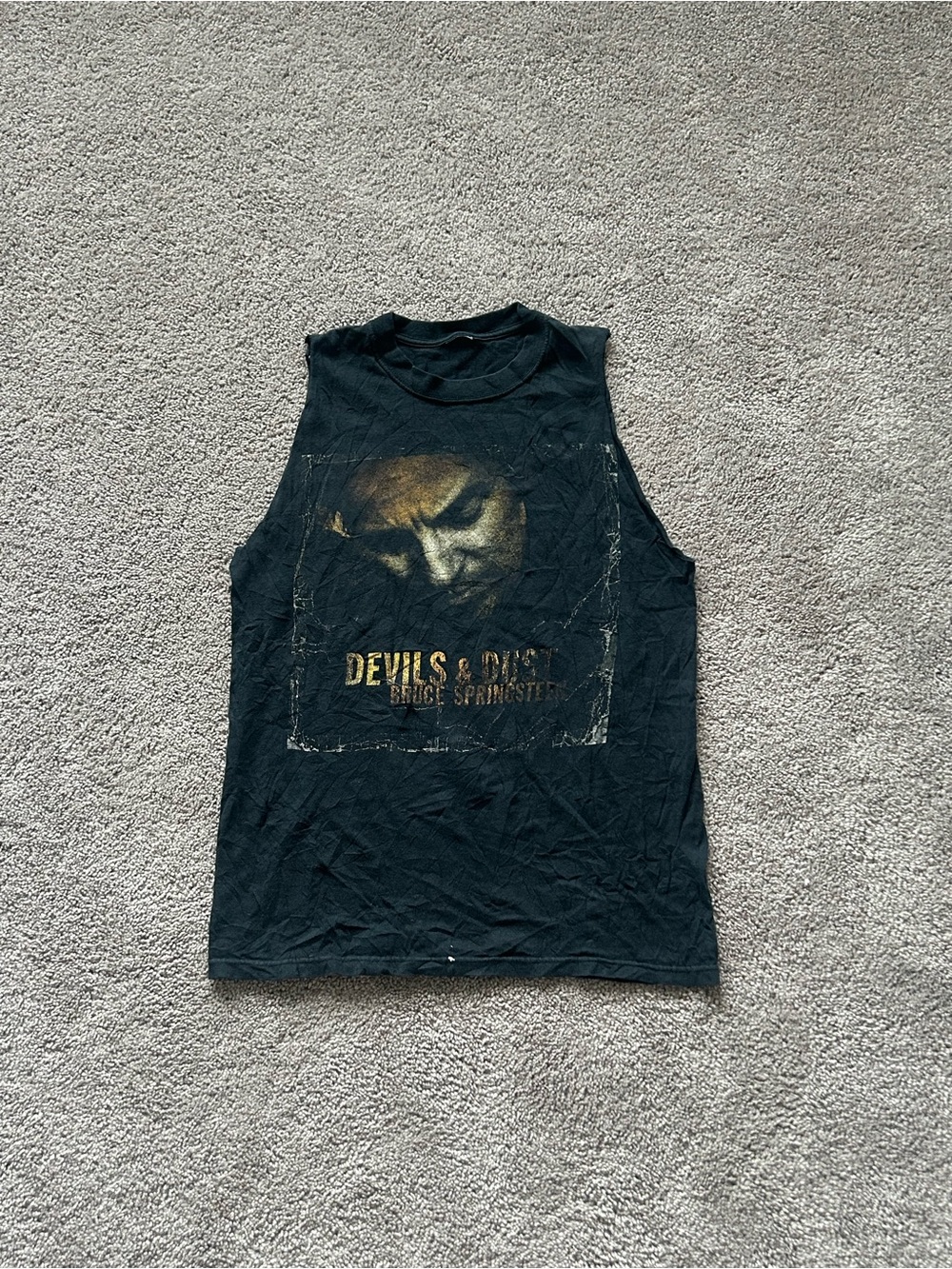 Gildan Black Bruce Springsteen Devils & Dust Tank Top